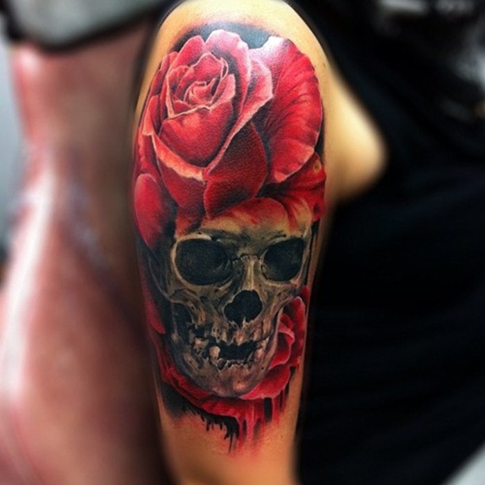 Skull Tattoos For Women On Arm