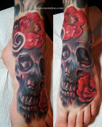 Skull Foot Tattoos