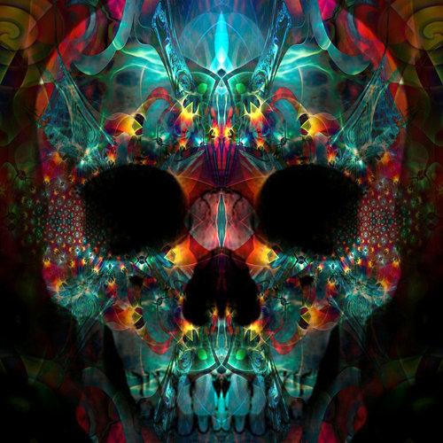 colorful skull
