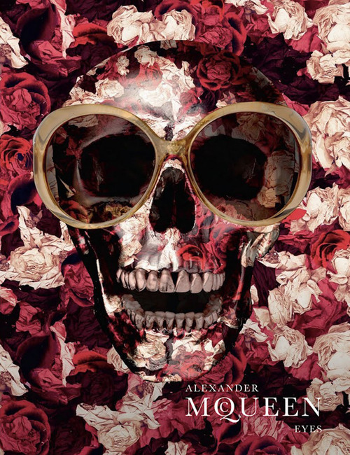 Alexander McQueen flowers illustration skull sunglasses
