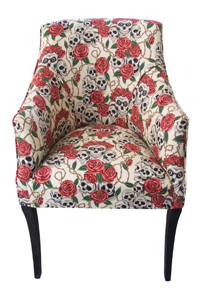 Skull Rose Tub Chair
