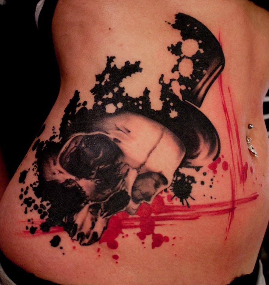 Jacob Pedersen skull tattoo 