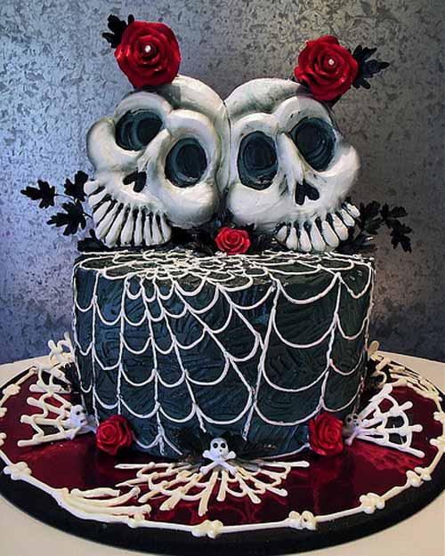 gothic wedding cake
