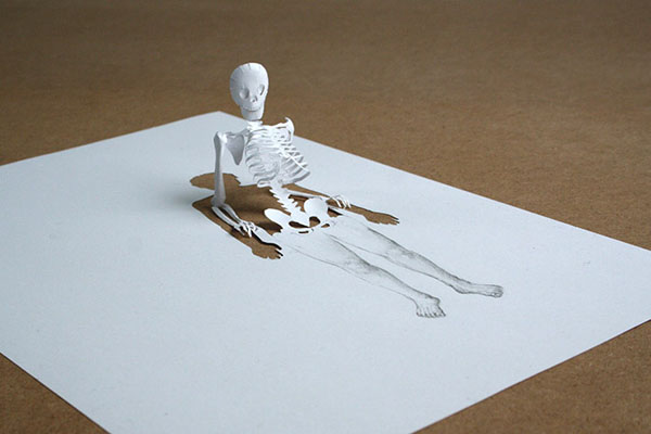 Skull Paper Sculptures by Peter Callesen