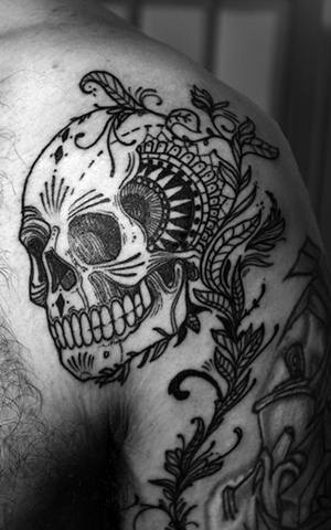 skull art tattoo