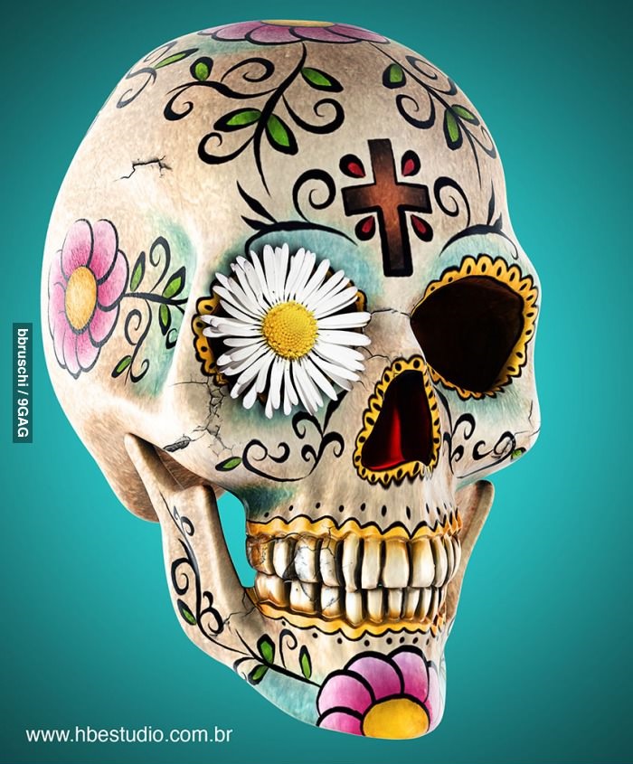 sugar skull art