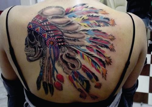 Native American skull tattoos 1