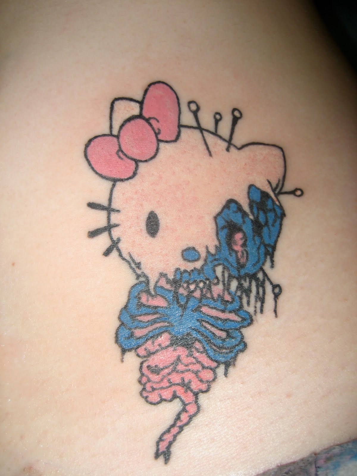 Zombie Hello Kitty tattoos 2