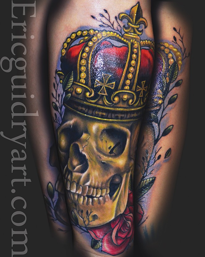 Skull and Crown tattoo
