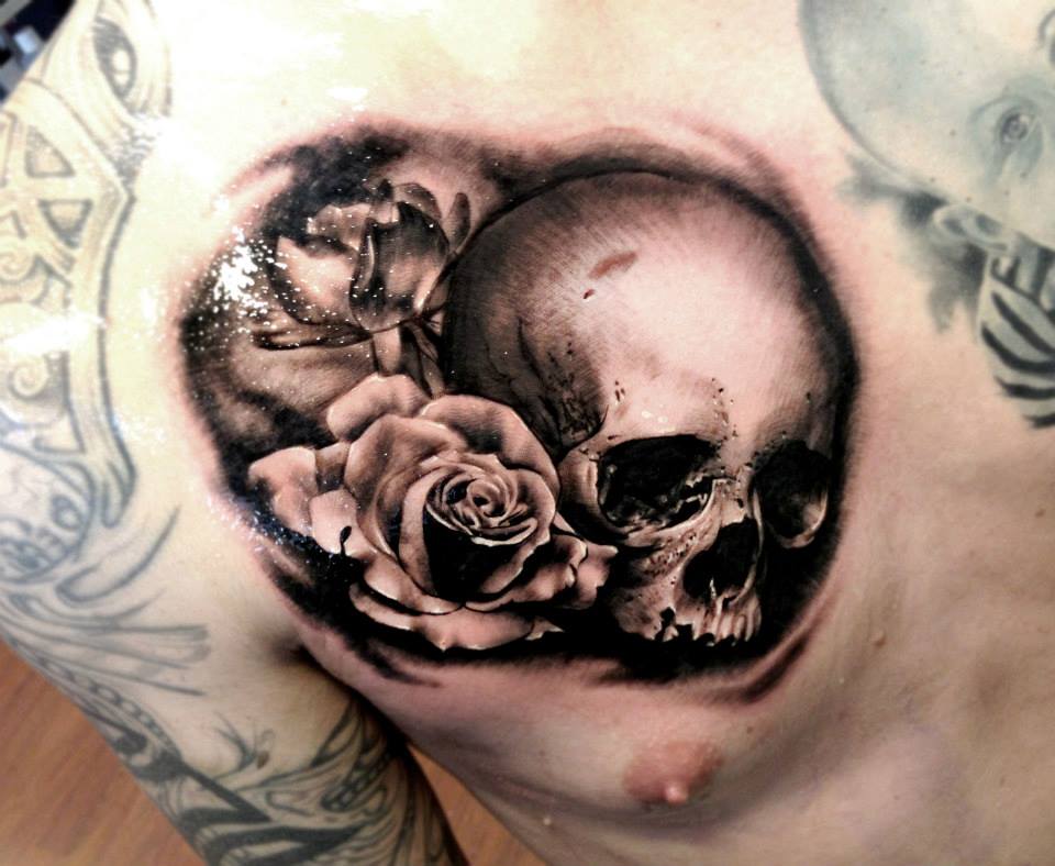 Skull tattoos by Line Mariëlle 1