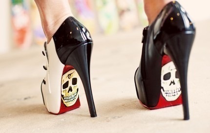 Skull motif in shoes 1