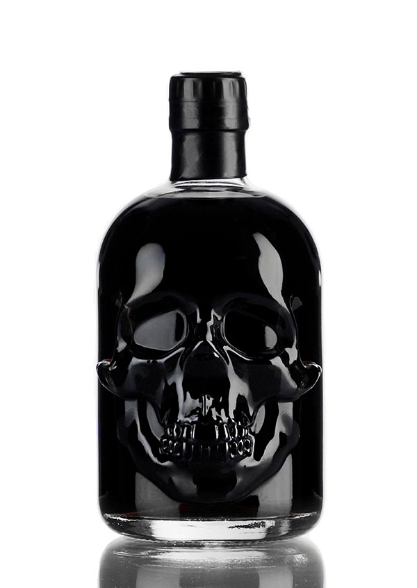 Skull shaped bottle of absinthe 