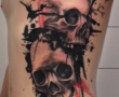 Skull tattoo by Jacob Pedersen
