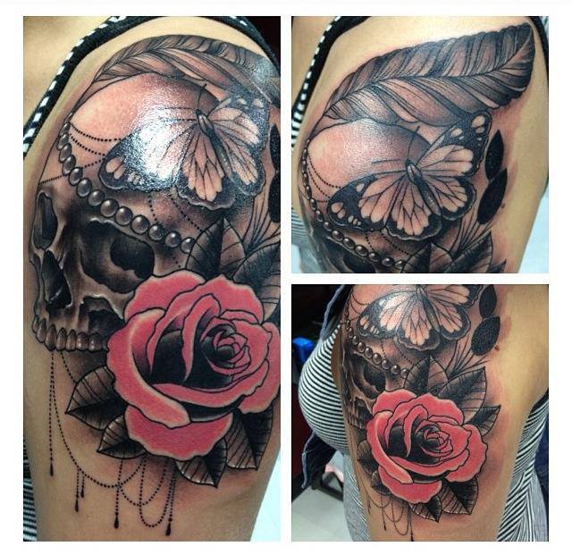Skull tattoos by Tom Taylor