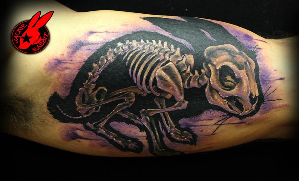 rabbit skeleton tattoo