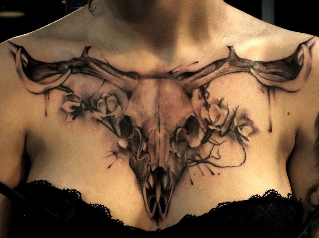 deer skull tattoo (4)