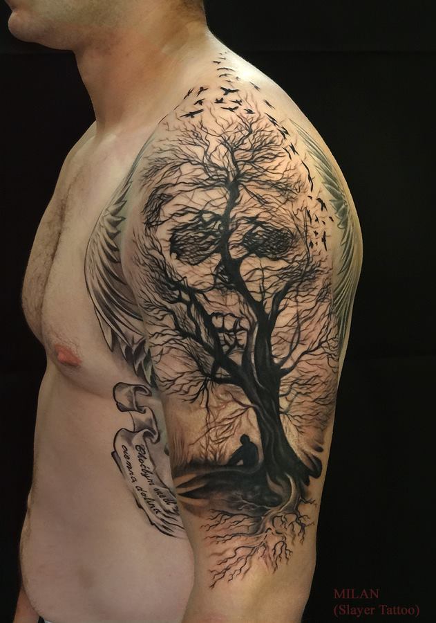 skull tattoos by Milan 