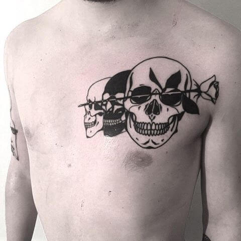 Skull Tattoos of Louis Loveless